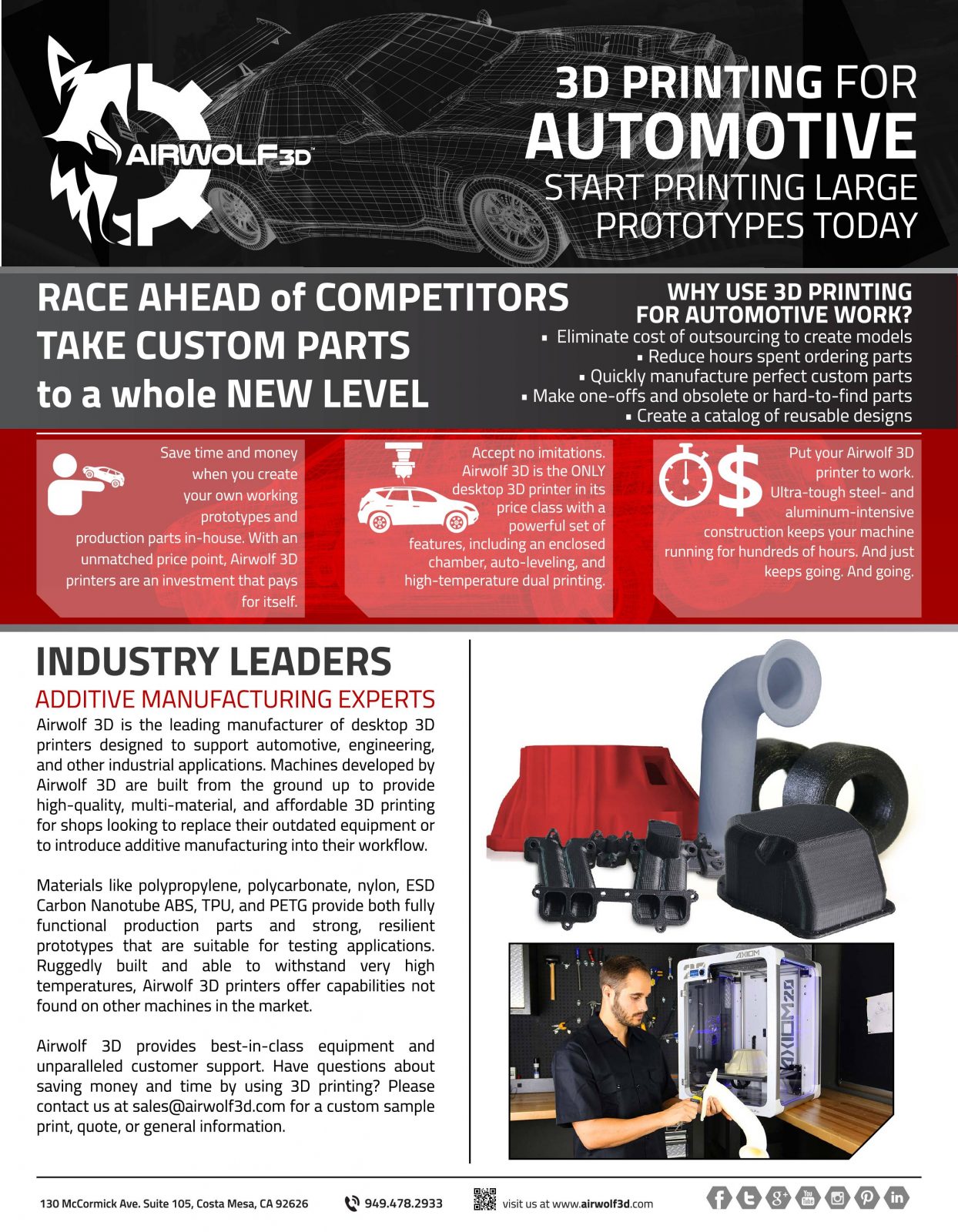 3D Printing for Automotive One Sheet